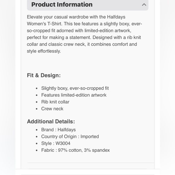 NWT Halfdays Hike Club Graphic Tee. Oversized boxy fit! Sz S - Picture 5 of 8